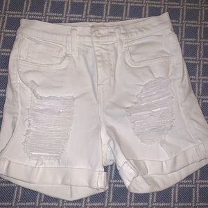 L’agence white jean shorts